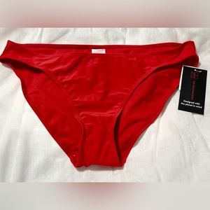 NWT red no boundaries bikini bottom in size Large